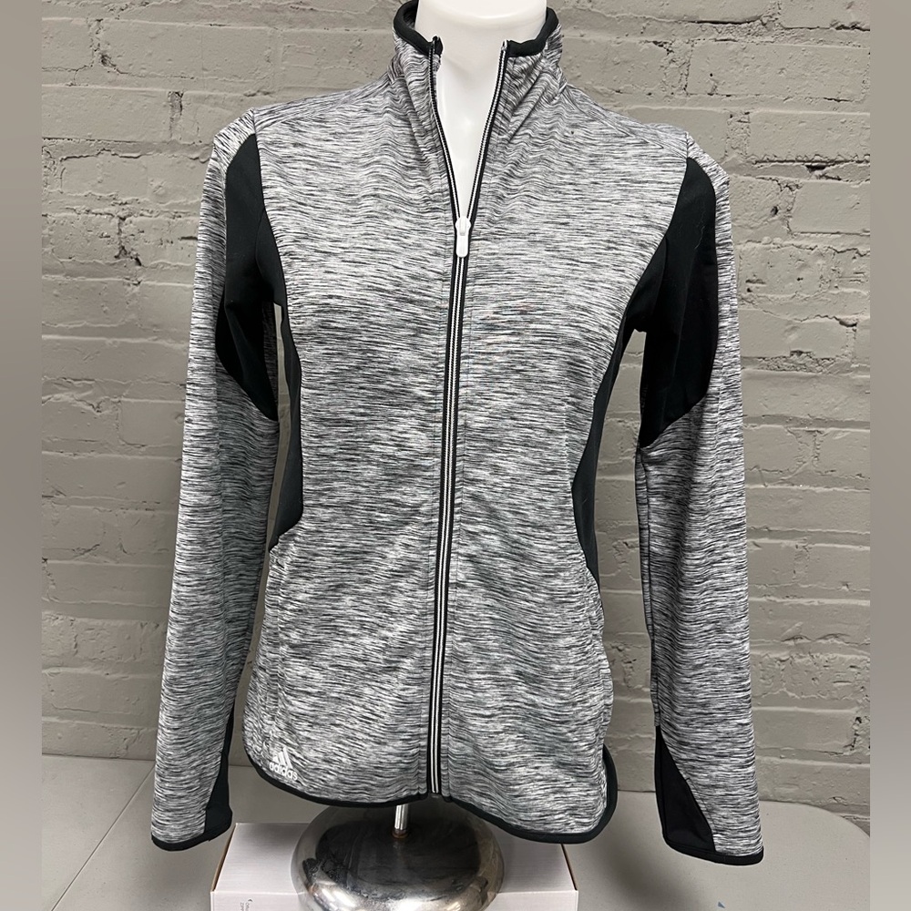adidas Women's Heather Gray and Black Jacket